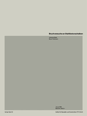 cover image of Bruchversuche an Stahlbetonscheiben